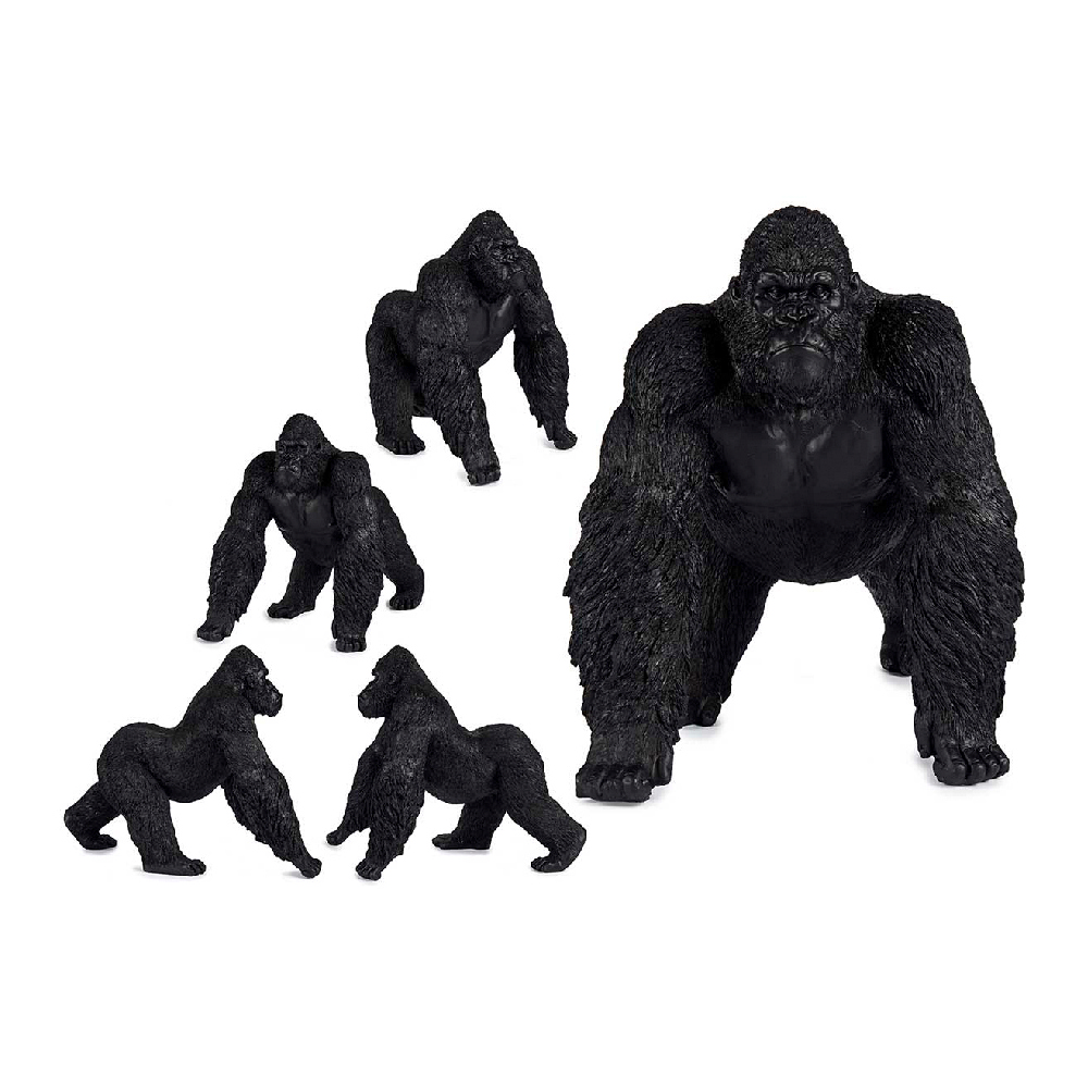 Prydnadsfigur Gift Decor Svart Gorilla 30 x 36 x 45 cm
