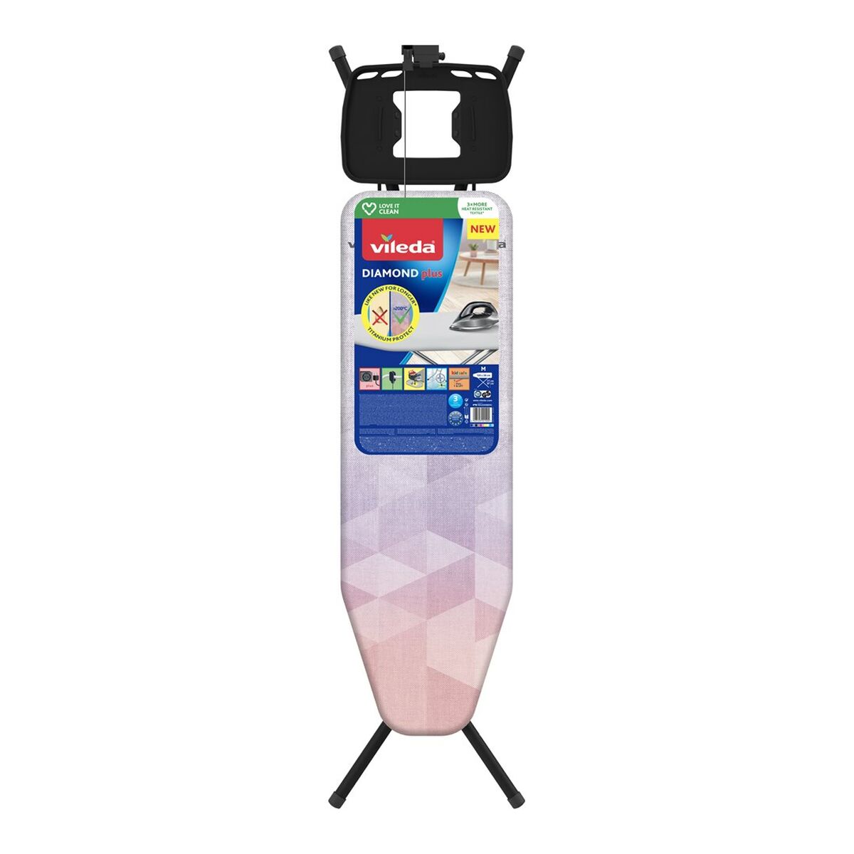 Strykbräda Vileda Dimond Plus Tryck Bomull Badsvamp 120 x 38 cm - 2