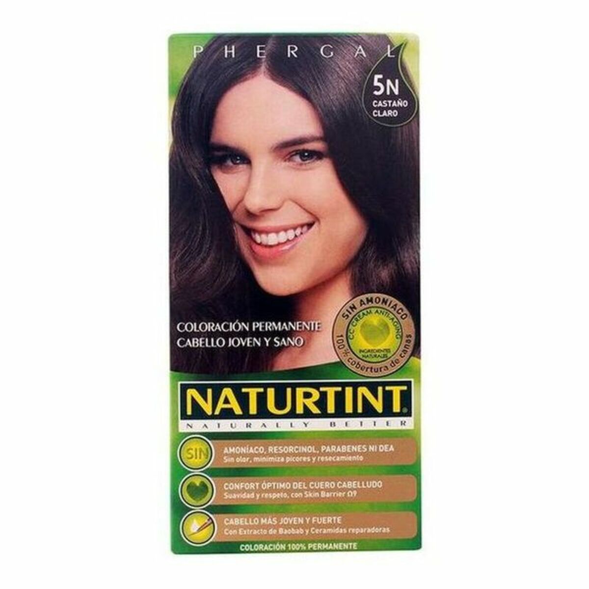 Färg utan ammoniak Naturtint Naturtint N Nº 5n Castano Claro Nº 5n-Castano Claro 170 ml