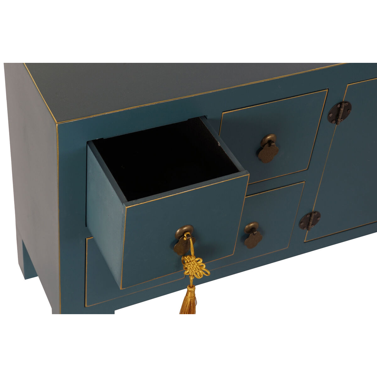 TV-möbler DKD Home Decor Gran Mörkblå Trä MDF 130 x 24 x 51 cm - 3