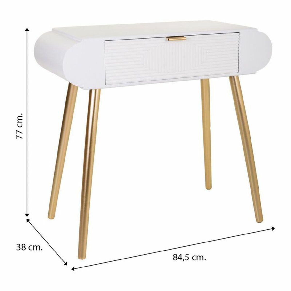 Mottagare Alexandra House Living Gyllene 38 x 77 x 84 cm - 7