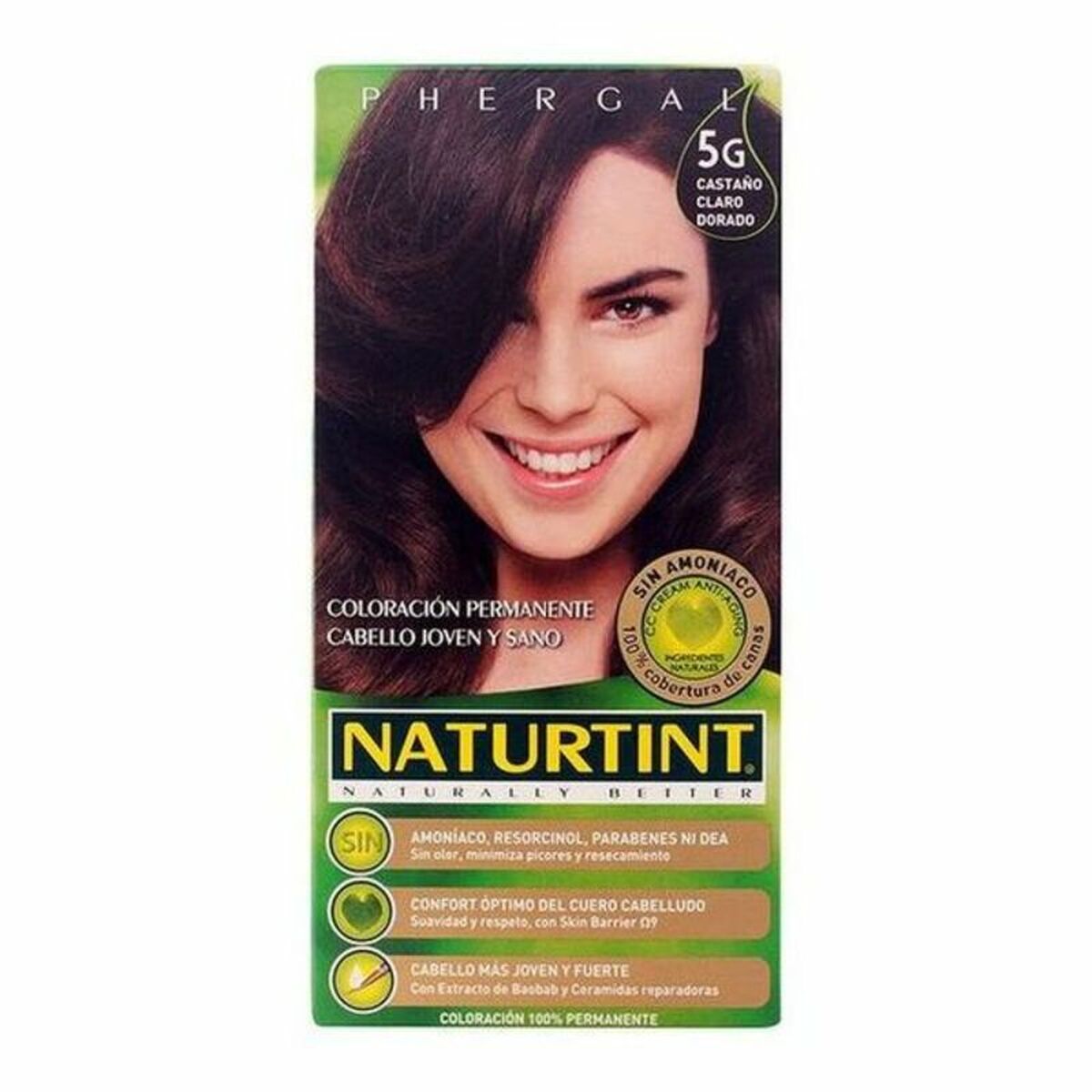 Färg utan ammoniak Naturtint Naturtint G Ljus gyllenbrun Nº 5g Castano Claro Dorado Nº 5g-Castano Claro Dorado 170 ml
