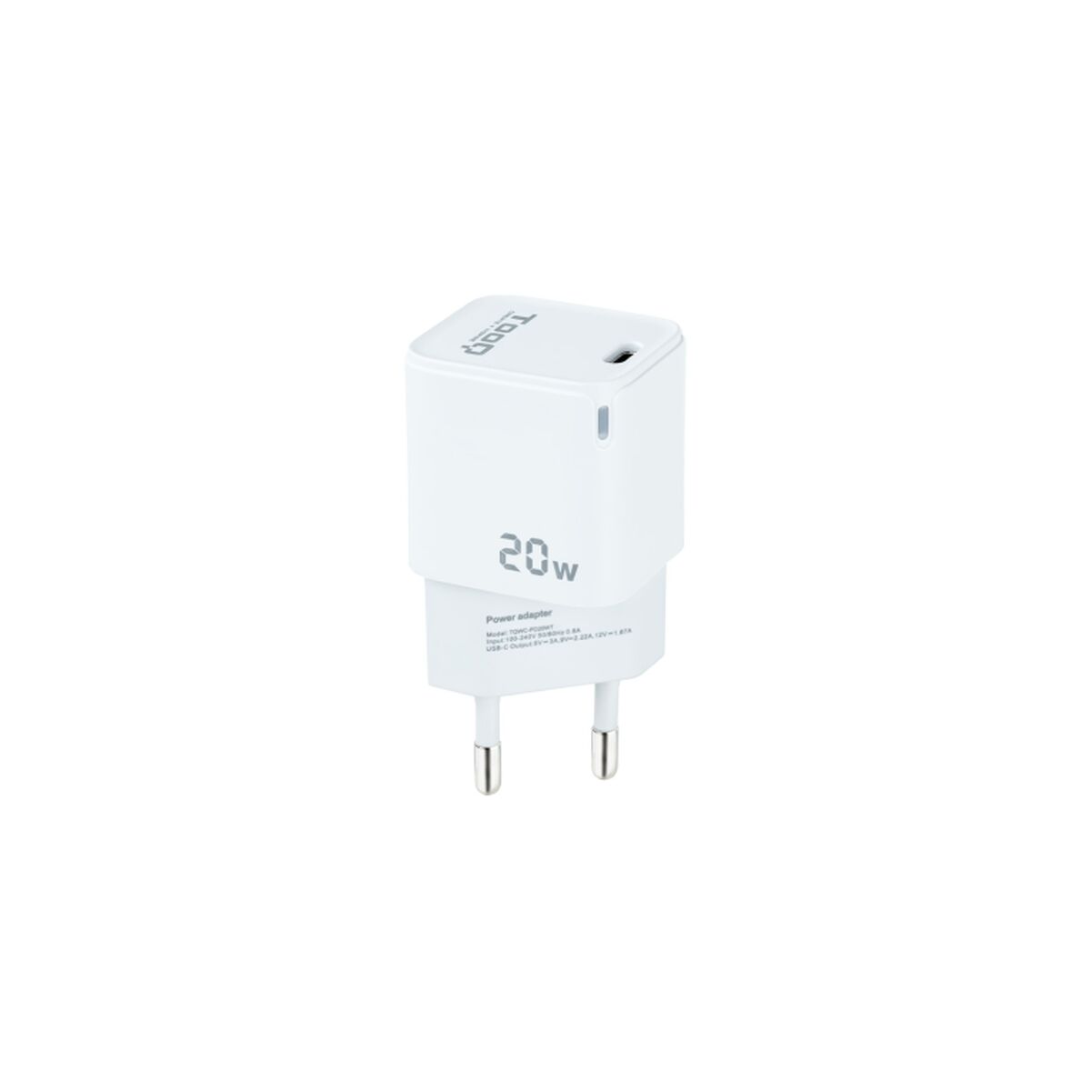 Väggladdare TooQ TQWC-PD20WT Vit 20 W (1 antal)