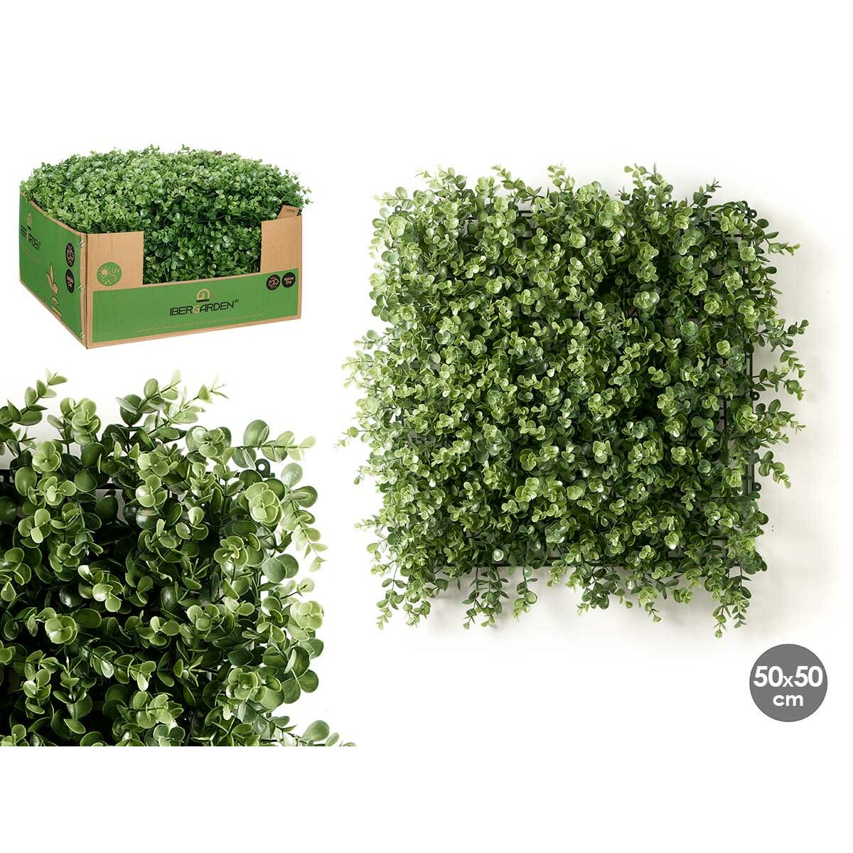 Vertikalt trädgård Ibergarden Grön Plast Blad 50 x 50 cm (10 antal) - 2