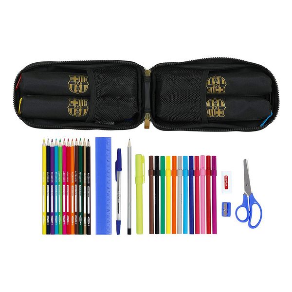 Pennfodral Ryggsäck F.C. Barcelona M747 Svart 12 x 23 x 5 cm (33 Delar) - 2