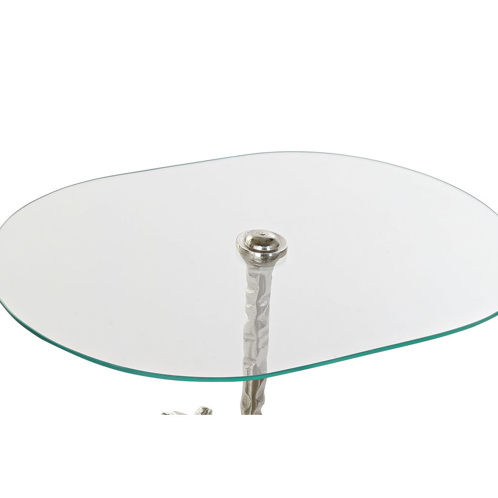 Sidobord DKD Home Decor Transparent Aluminium Glas Silvrig Häst (54 x 39 x 57 cm) - 3