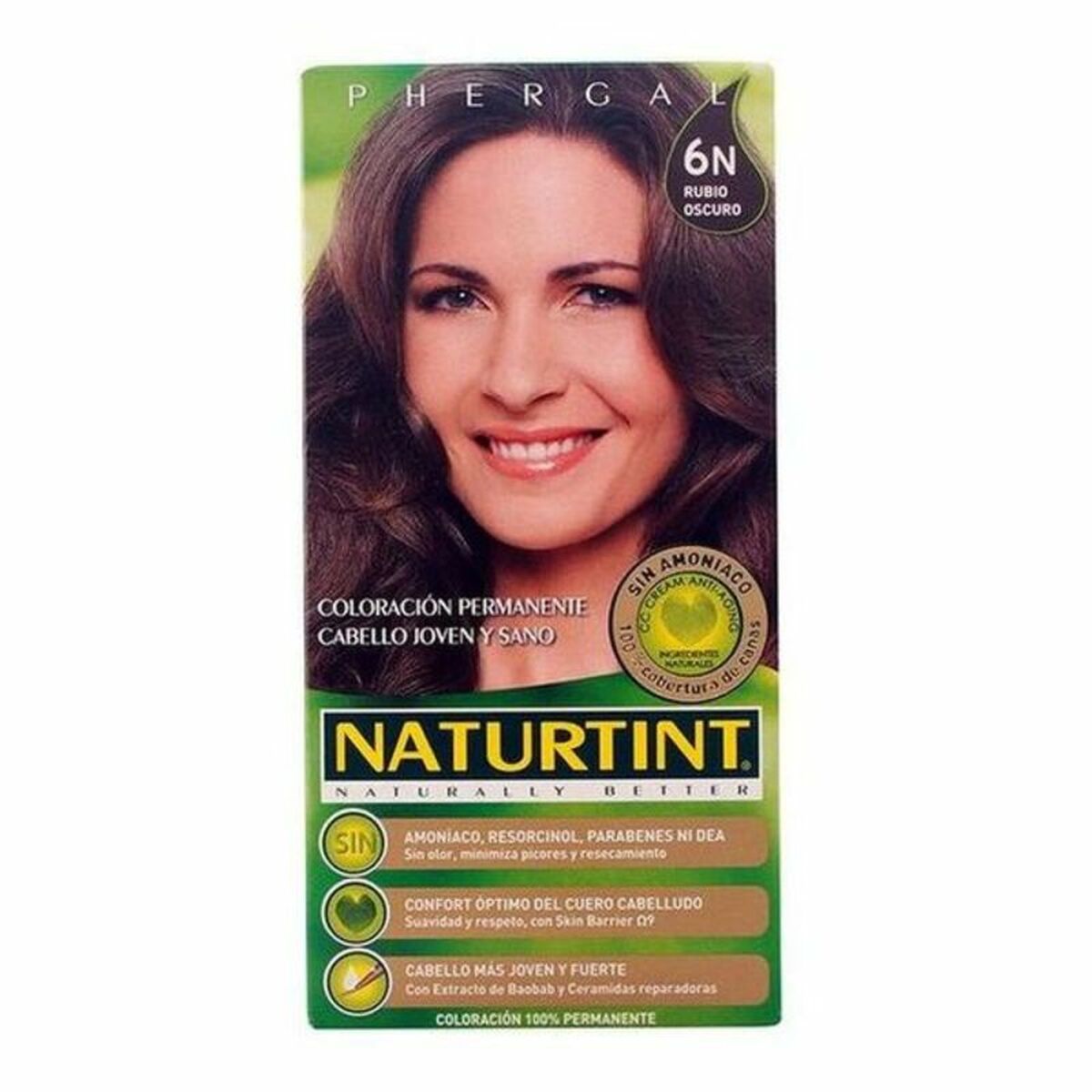 Färg utan ammoniak Naturtint Naturtint N Nº 6n Rubio Oscuro Nº 6n-Rubio Oscuro 170 ml