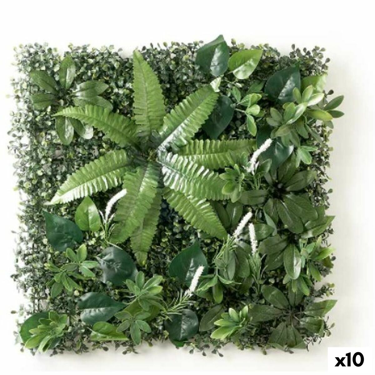 Vertikalt trädgård Ibergarden Vit Grön Plast Ormbunke 50 x 50 cm (10 antal)