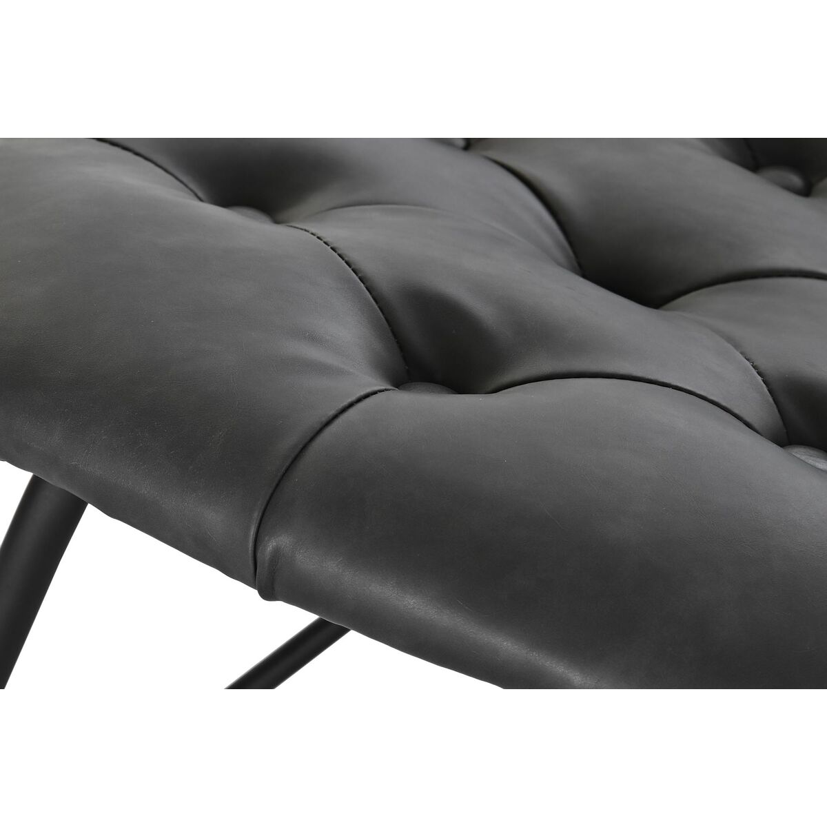 Fåtölj DKD Home Decor Svart Mörkgrå Metall 69 x 76 x 85 cm - 12