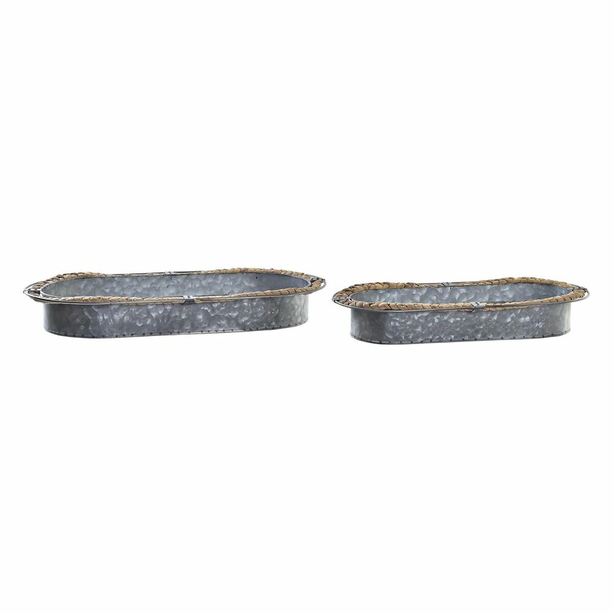 Bordsdekoration DKD Home Decor Brun Grå Järn 51 x 26 x 7 cm (2 antal) - 4