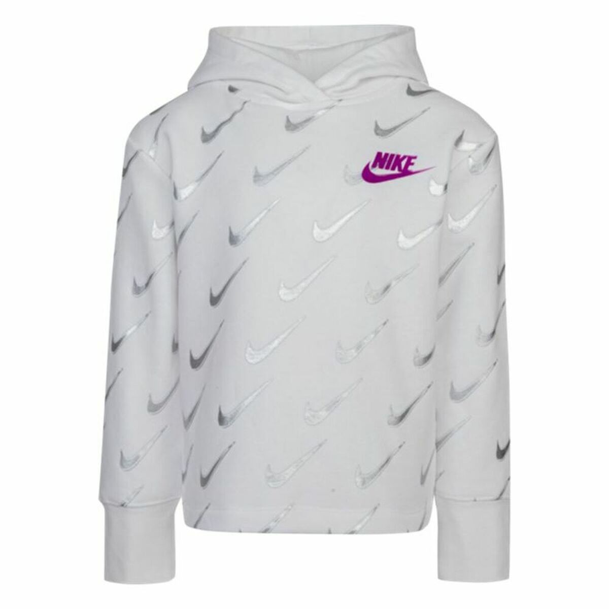 Träningsoverall barn Nike Printed Fleeced Vit - 5