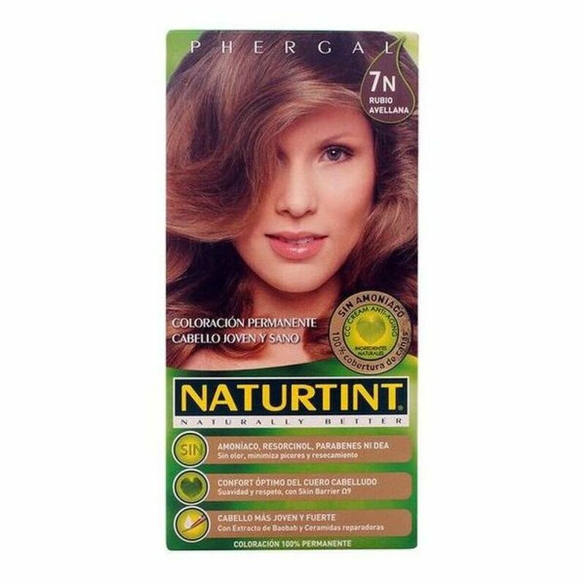 Färg utan ammoniak Naturtint Naturtint N Hasselnötsblond Nº 7n Rubio Avellana Nº 7n-Rubio Avellana 170 ml