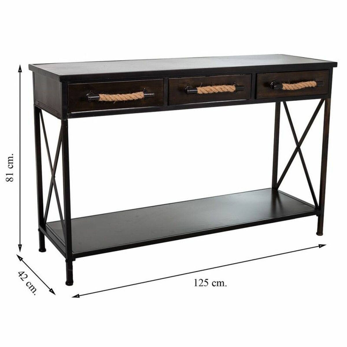Mottagare Alexandra House Living Brun 42 x 81 x 125 cm - 8