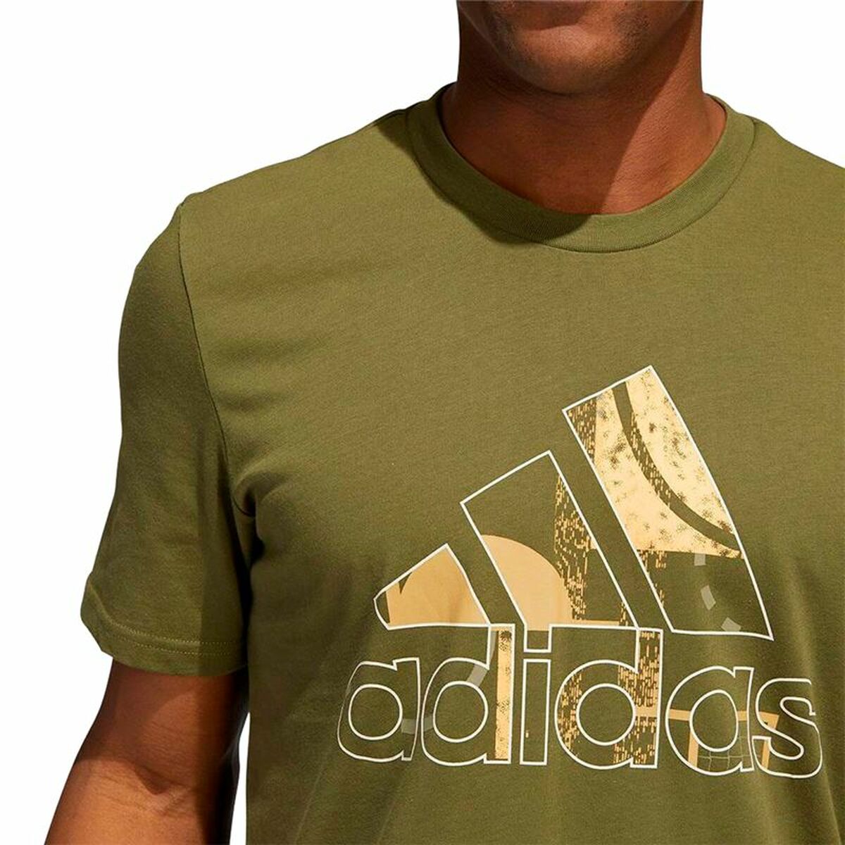 T-shirt med kortärm Herr Adidas Art Bos Graphic Oliv - 8