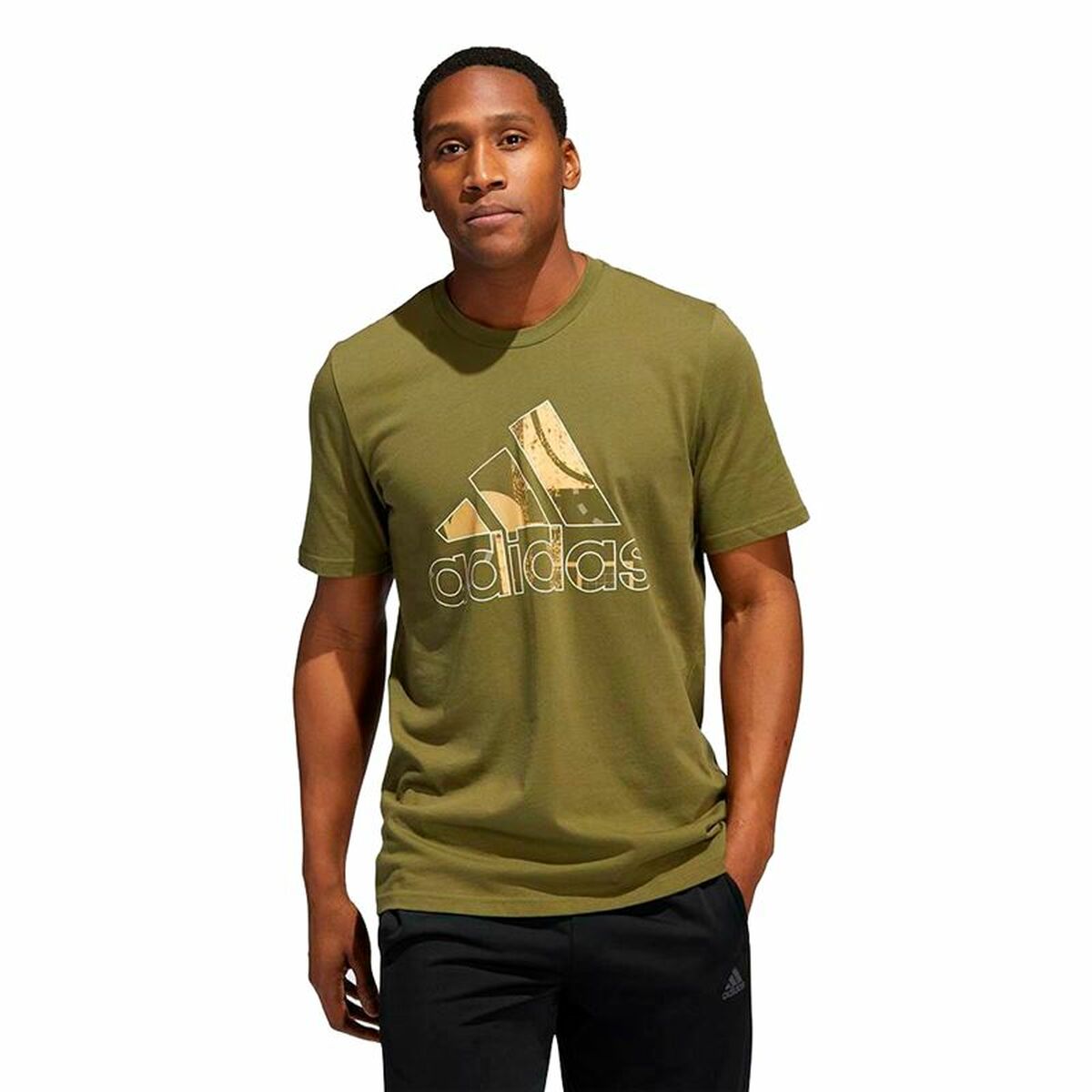 T-shirt med kortärm Herr Adidas Art Bos Graphic Oliv - 9