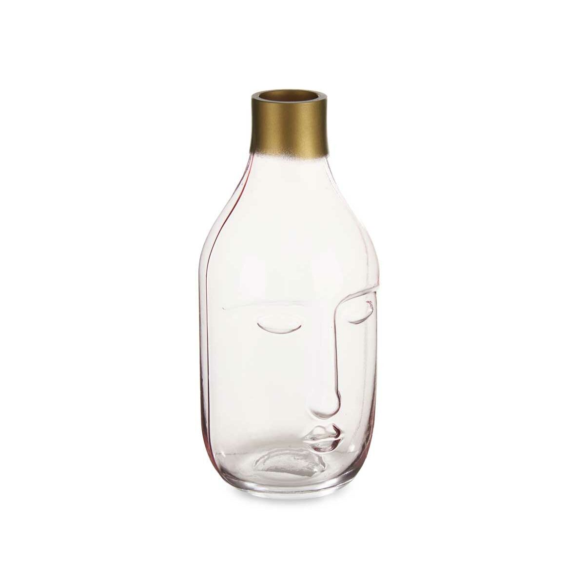 Vas Gift Decor Rosa Glas Ansikte 11 x 24,5 x 12 cm (6 antal) - 4