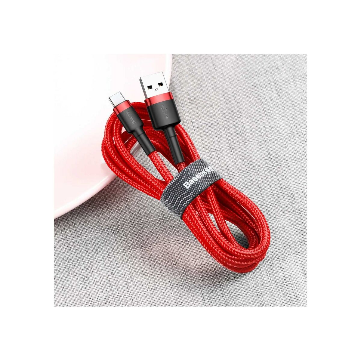 USB A till USB C Kabel Baseus CATKLF-A09 Röd 50 cm 0,5 m - 7