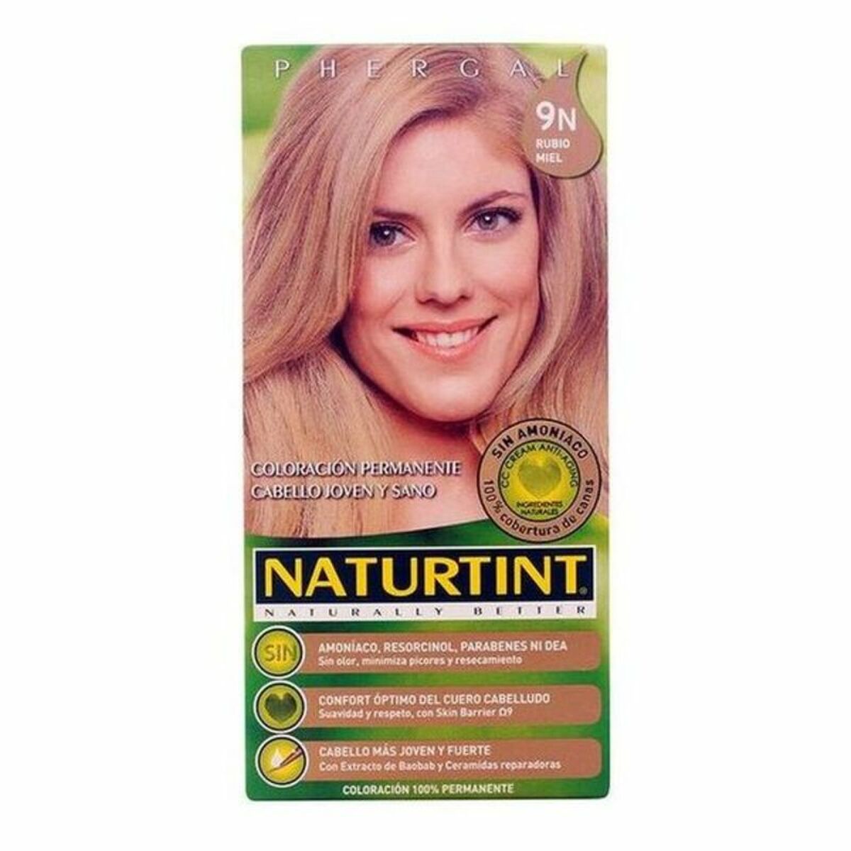 Färg utan ammoniak Naturtint Naturtint N Honungsblond Nº 9n Rubio Miel Nº 9n-Rubio Miel 170 ml