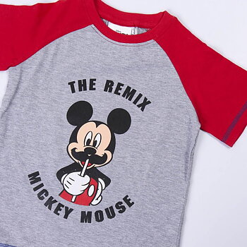 Sommarpyjamas Mickey Mouse Röd Grå
