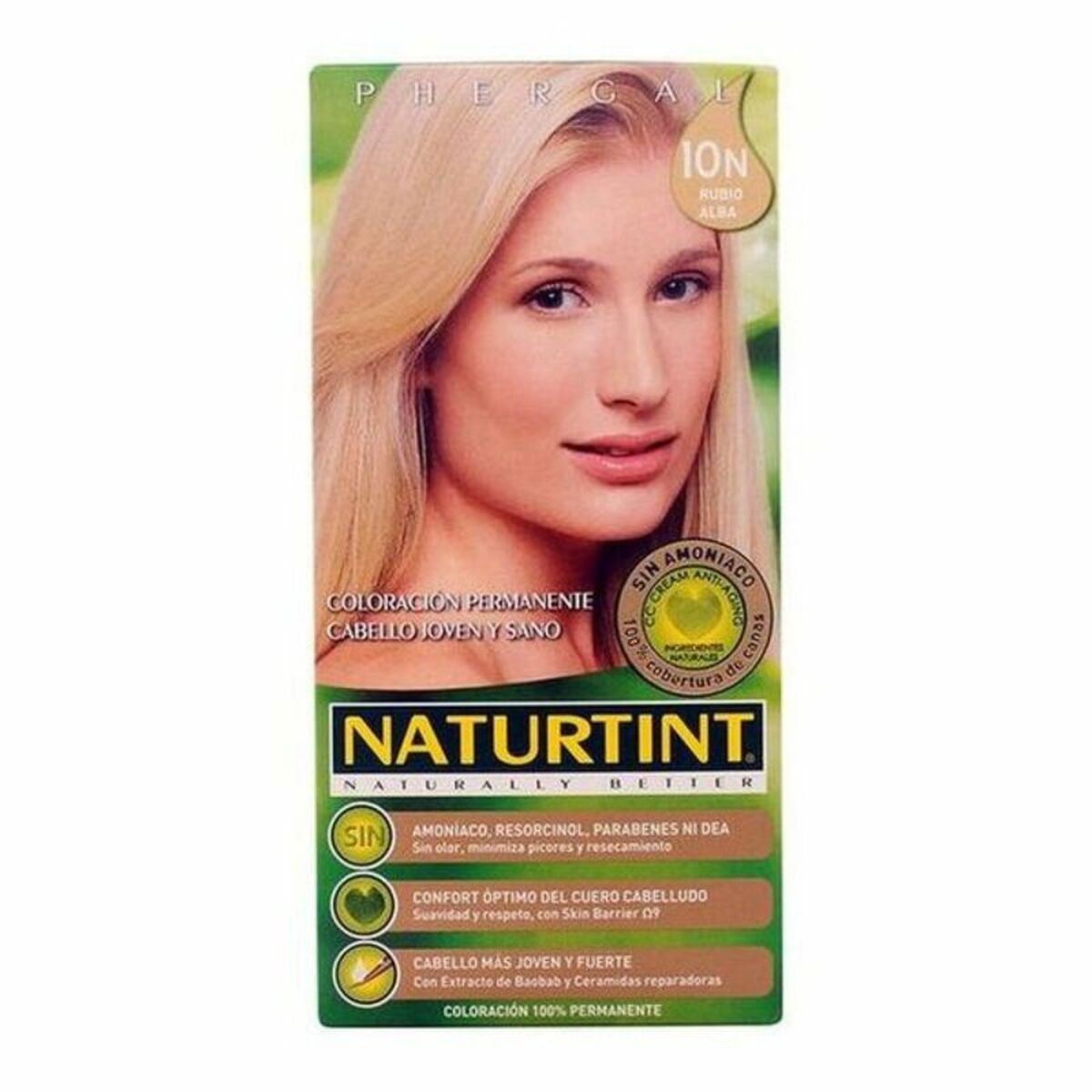 Färg utan ammoniak Naturtint Naturtint N Vitblond Platinablont Nº 10n Rubio Alba Nº 10n-Rubio Alba 170 ml
