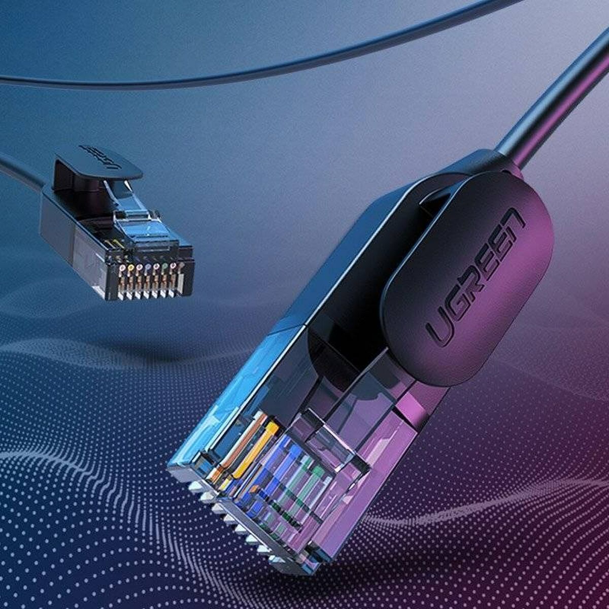 Nätkabel UTP Styv Kategori 6 Ugreen 70653 Svart 3 m - 3