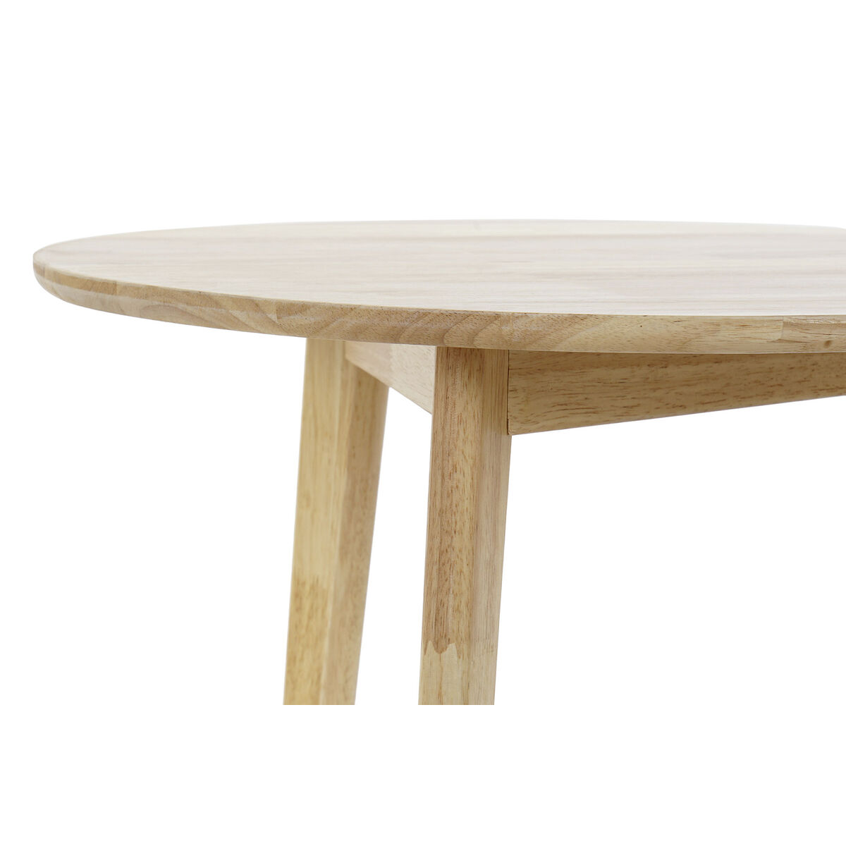 2-bordsset DKD Home Decor Vit Naturell Gummiträ 50 x 50 x 49,5 cm - 3