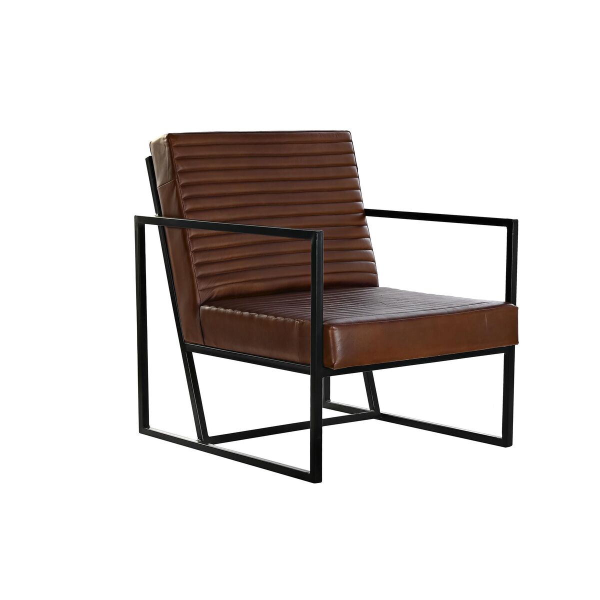 Fåtölj DKD Home Decor Brun Svart Metall 75 x 89 x 90 cm