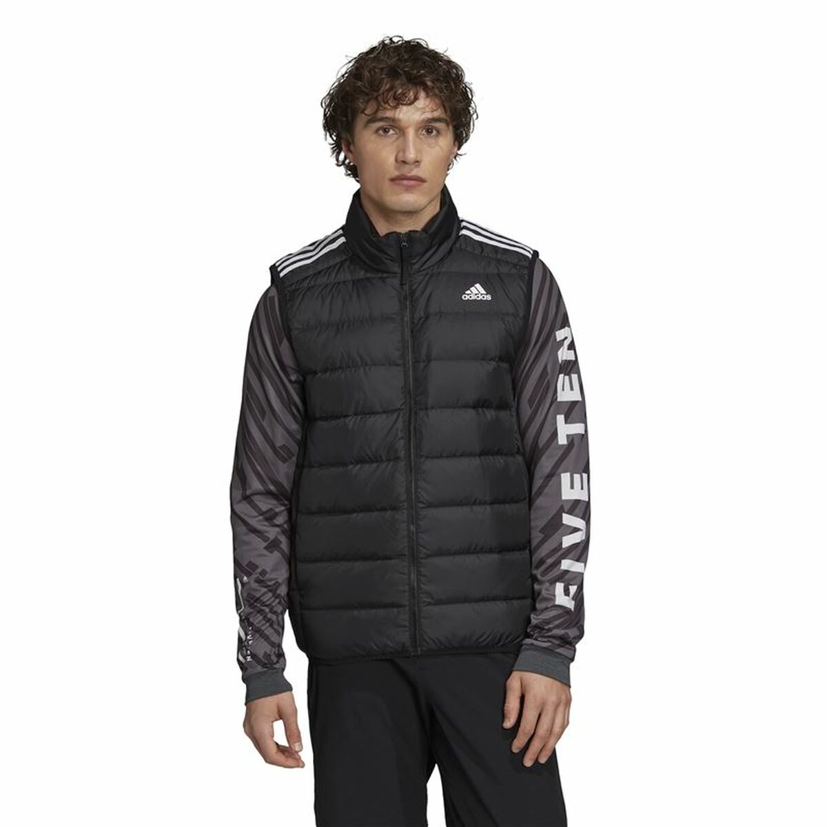 Träningsjacka Herr Adidas Svart (S) - 3