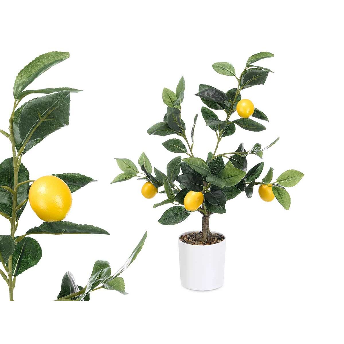 Dekorativ växt Ibergarden Skum Polyetylen Melamin Citronträd 40 x 58 x 38 cm (6 antal) - 3