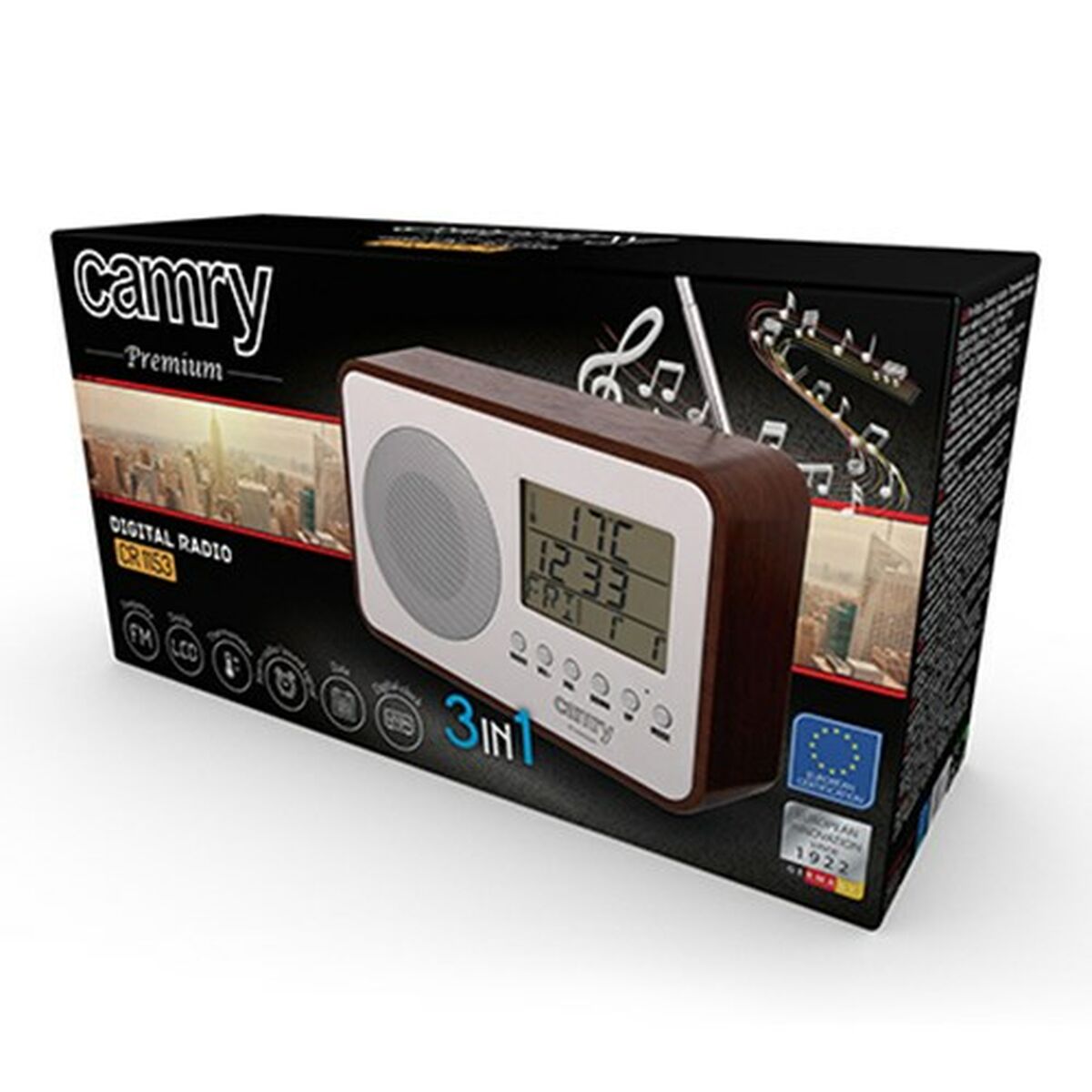 Radio Camry CR 1153 Vit Svart Multicolour - 2
