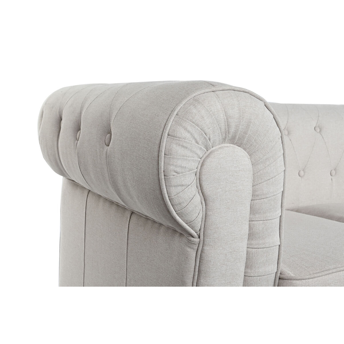 Soffa DKD Home Decor Vit Brun Kräm Trä 209 x 84 x 76 cm - 2