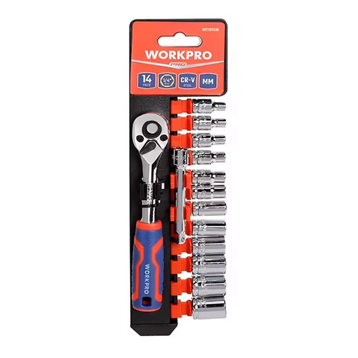 Sockelsats Workpro 1/4"