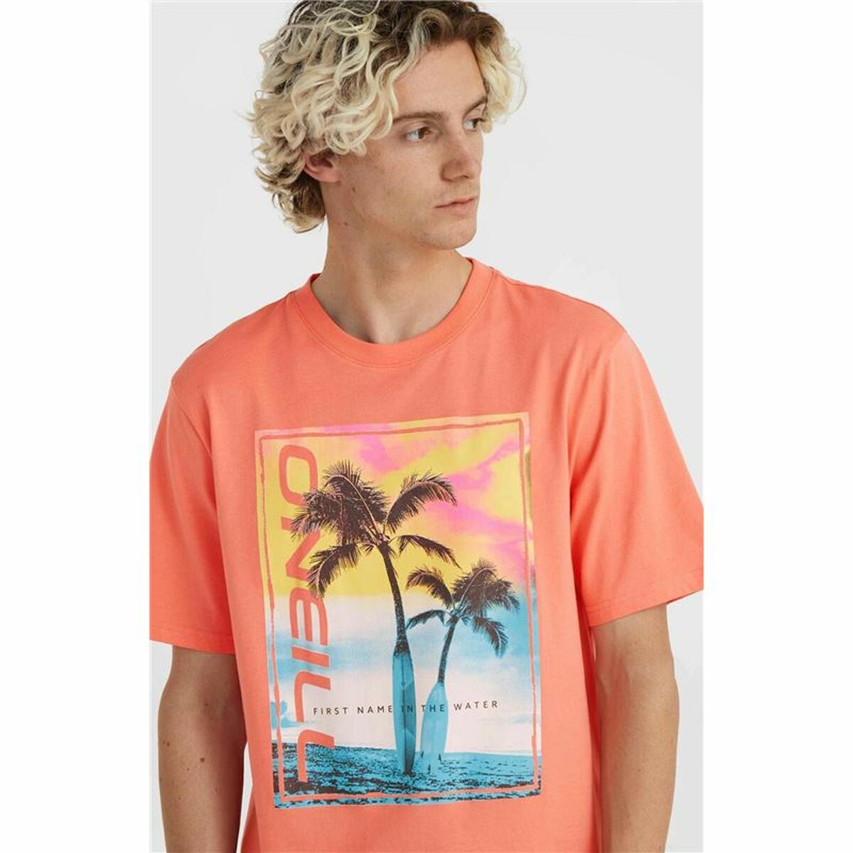 T-shirt med kortärm Herr O'Neill Jack Neon Living Orange - 5