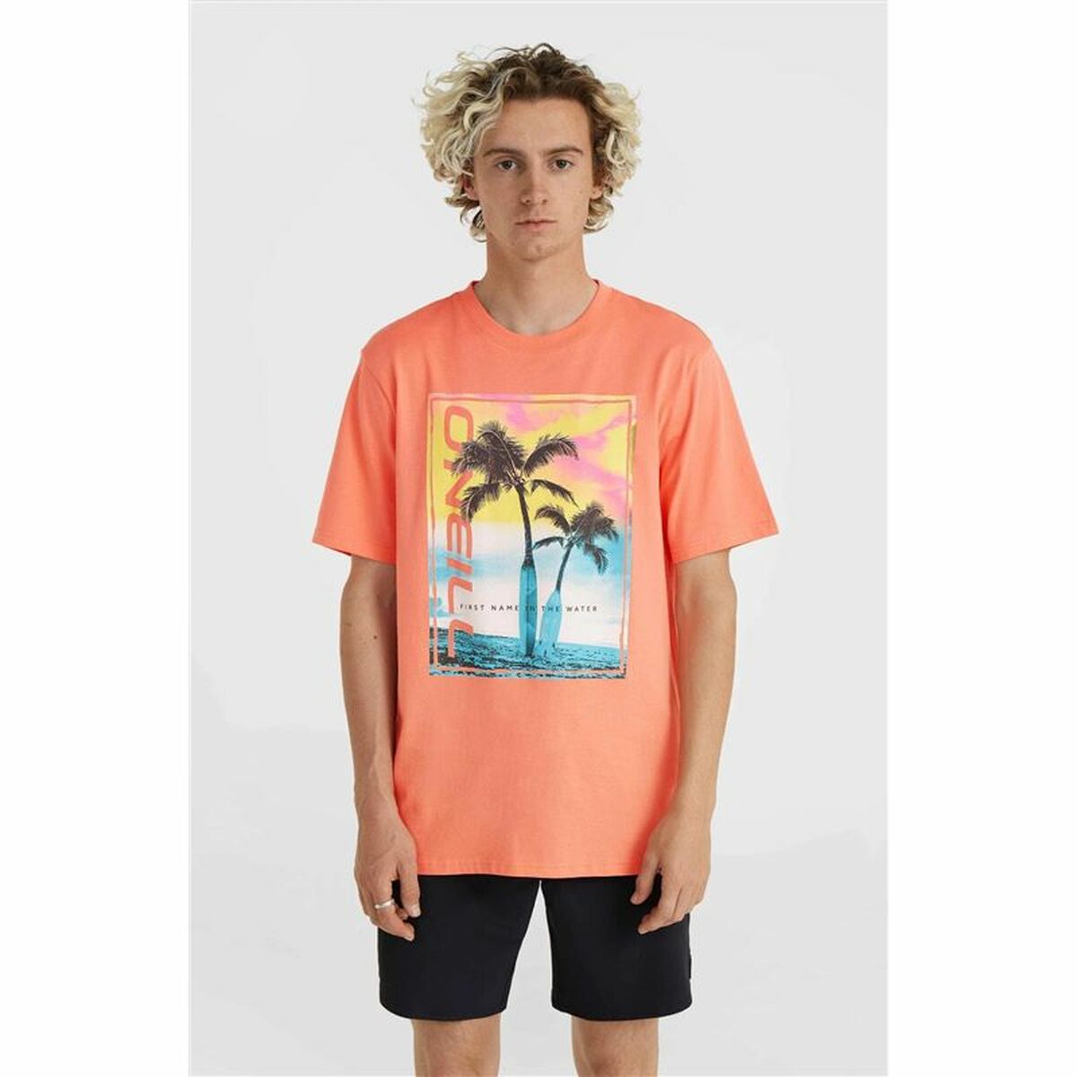 T-shirt med kortärm Herr O'Neill Jack Neon Living Orange - 3