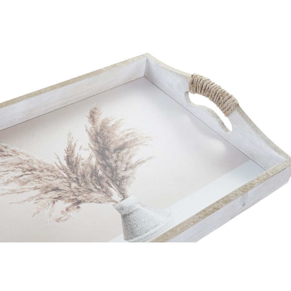 Uppsättning med Brickor DKD Home Decor Multicolour Gyllene Trä MDF Vas Skandinavisk 40 x 30 x 6 cm (2 antal) (12 antal) - 3