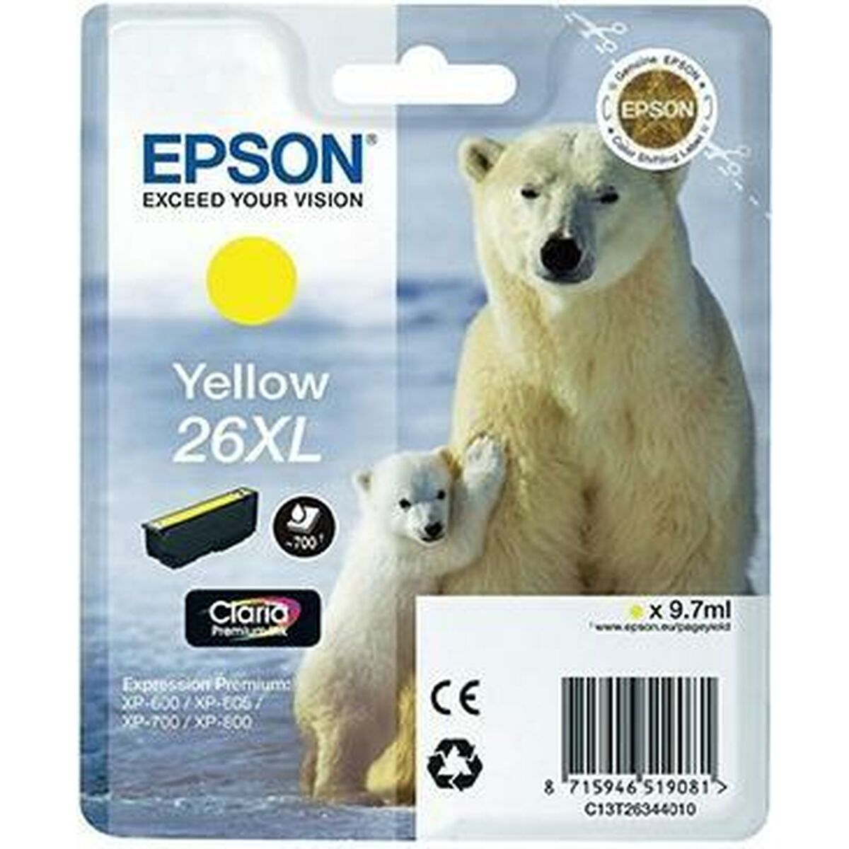 Original Bläckpatron Epson 26XL Gul - 2