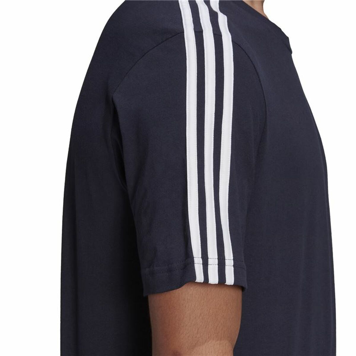 T-shirt med kortärm Herr Essentials 3 bandas Adidas Legend Ink Blå Mörkblå - 4