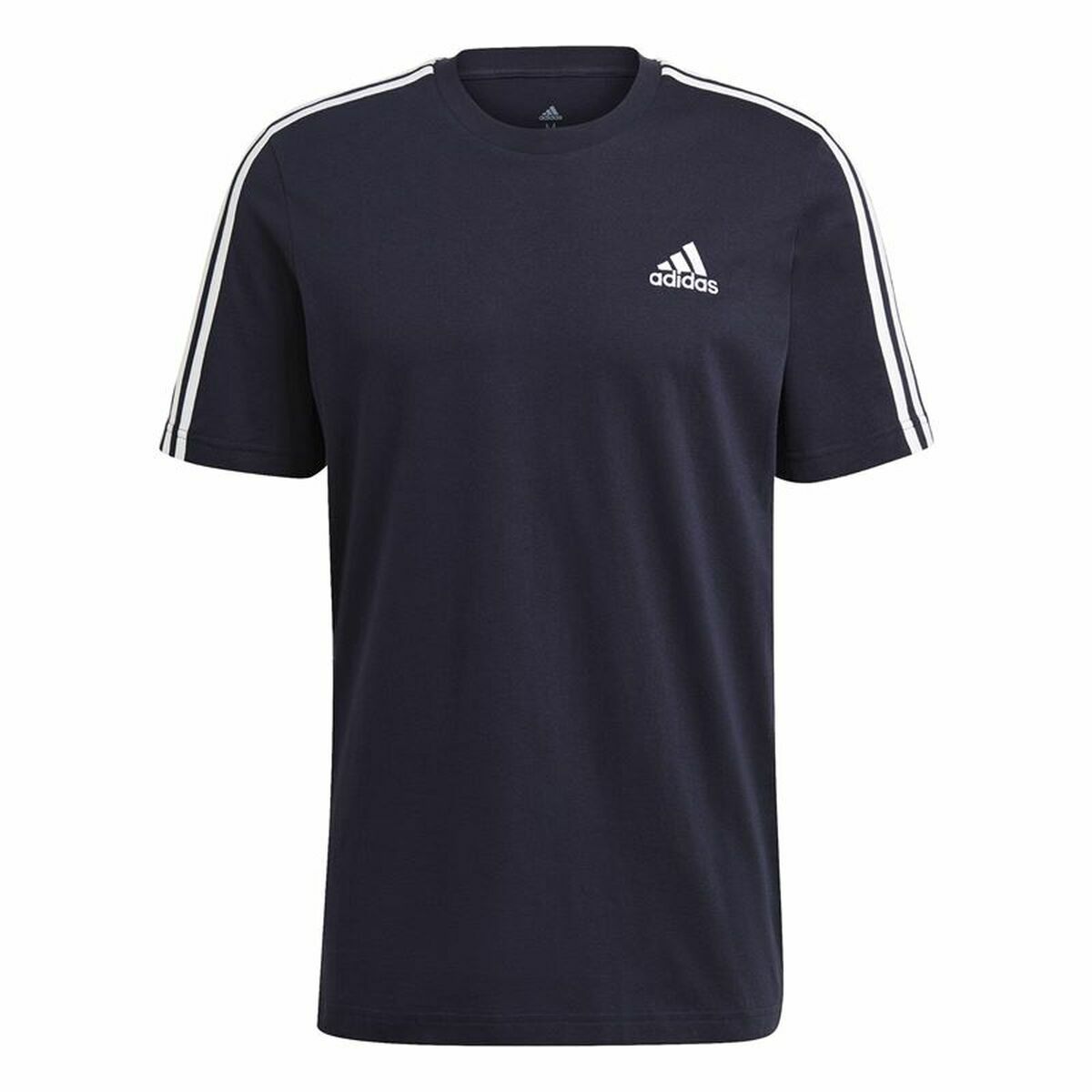 T-shirt med kortärm Herr Essentials 3 bandas Adidas Legend Ink Blå Mörkblå - 5