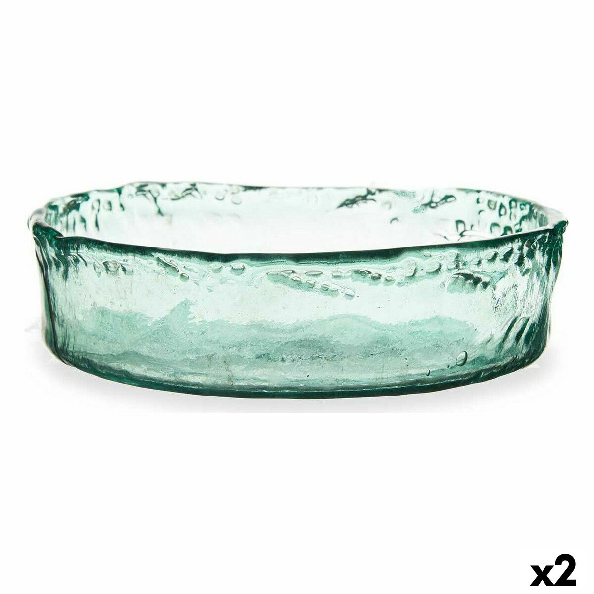 Bordsdekoration Gift Decor Transparent Glas Återvunnet glas 30 x 8 x 30 cm (2 antal)