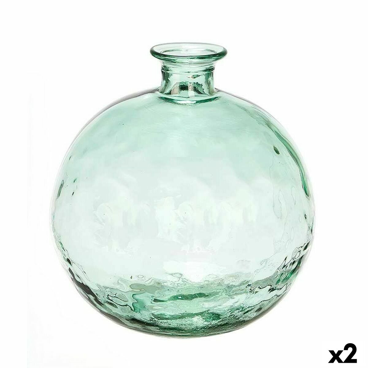 Prydnadsfigur Gift Decor Transparent Labda Flaska 7 L 25 x 27 x 25 cm (2 antal)