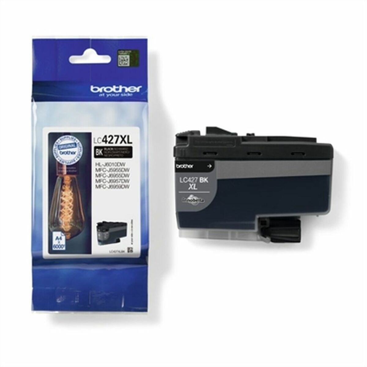 Original Bläckpatron Brother LC-427XLBK Svart