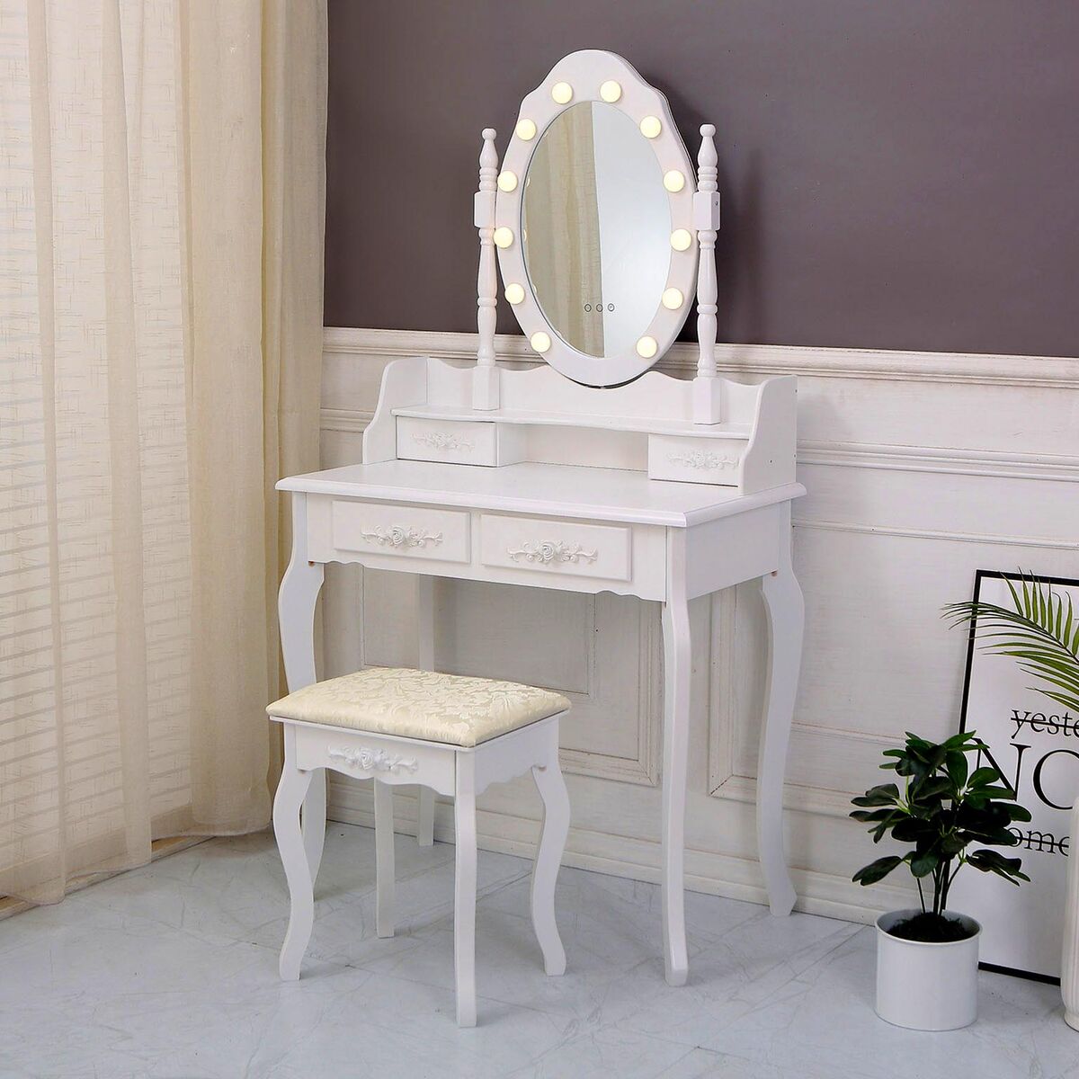 Spelare Versa Vit Trä Glas Trä MDF 40 x 146 x 75 cm - 2