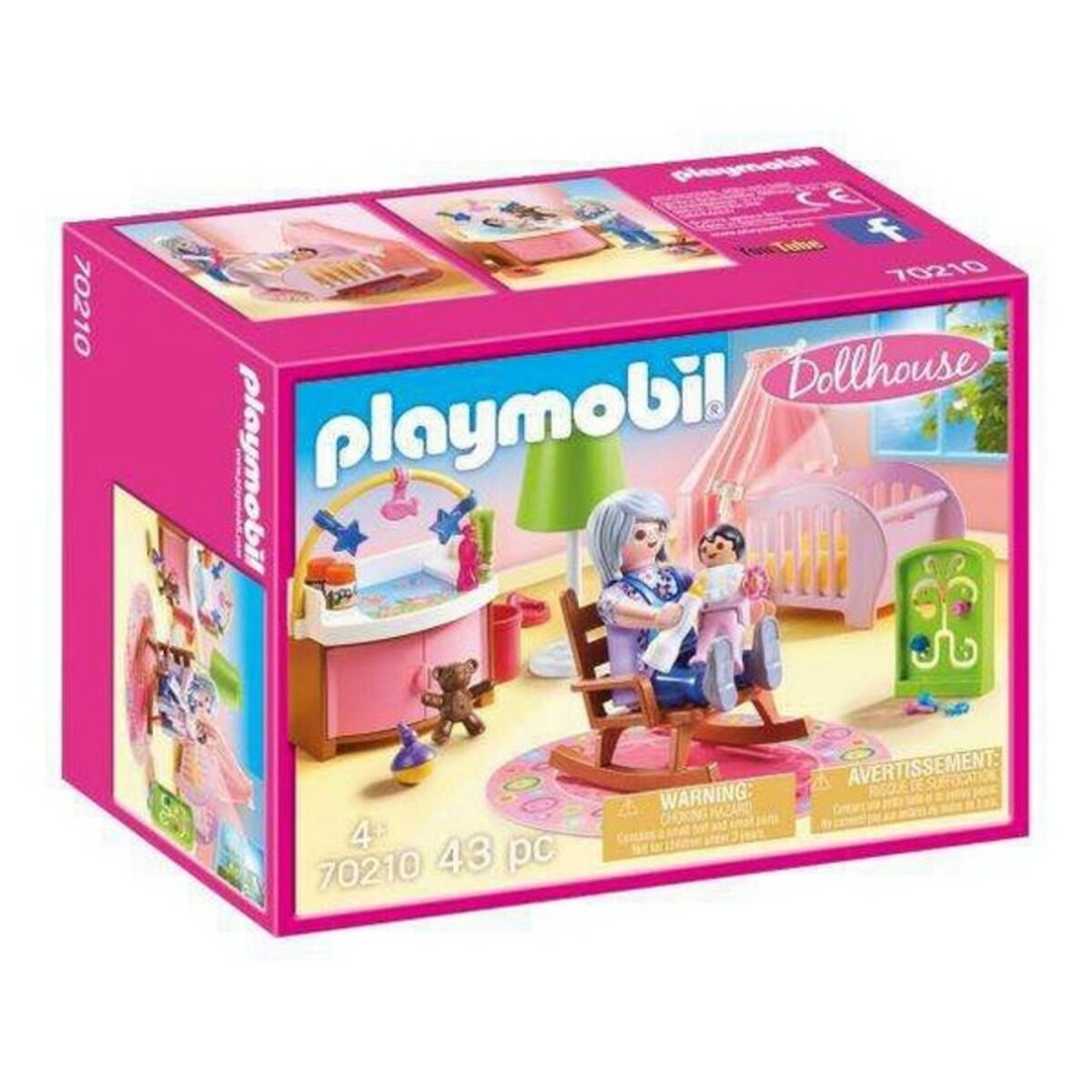 Playset Dollhouse Baby's Room Playmobil 70210 - Nursery (43 pcs) - 3