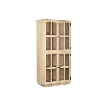 Visningsställ Home ESPRIT Glas Mangoträ 80 x 40 x 177 cm
