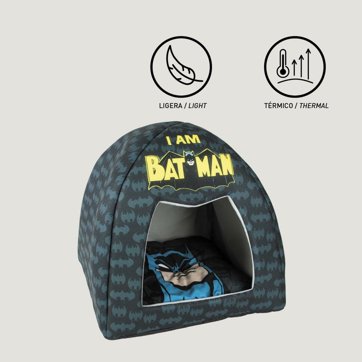 Hundsäng Batman Svart Polyester - 5