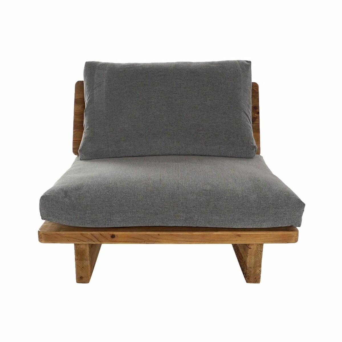 Soffa DKD Home Decor Brun Grå Polyester Bomull Trä Furu (95 x 88 x 75 cm)