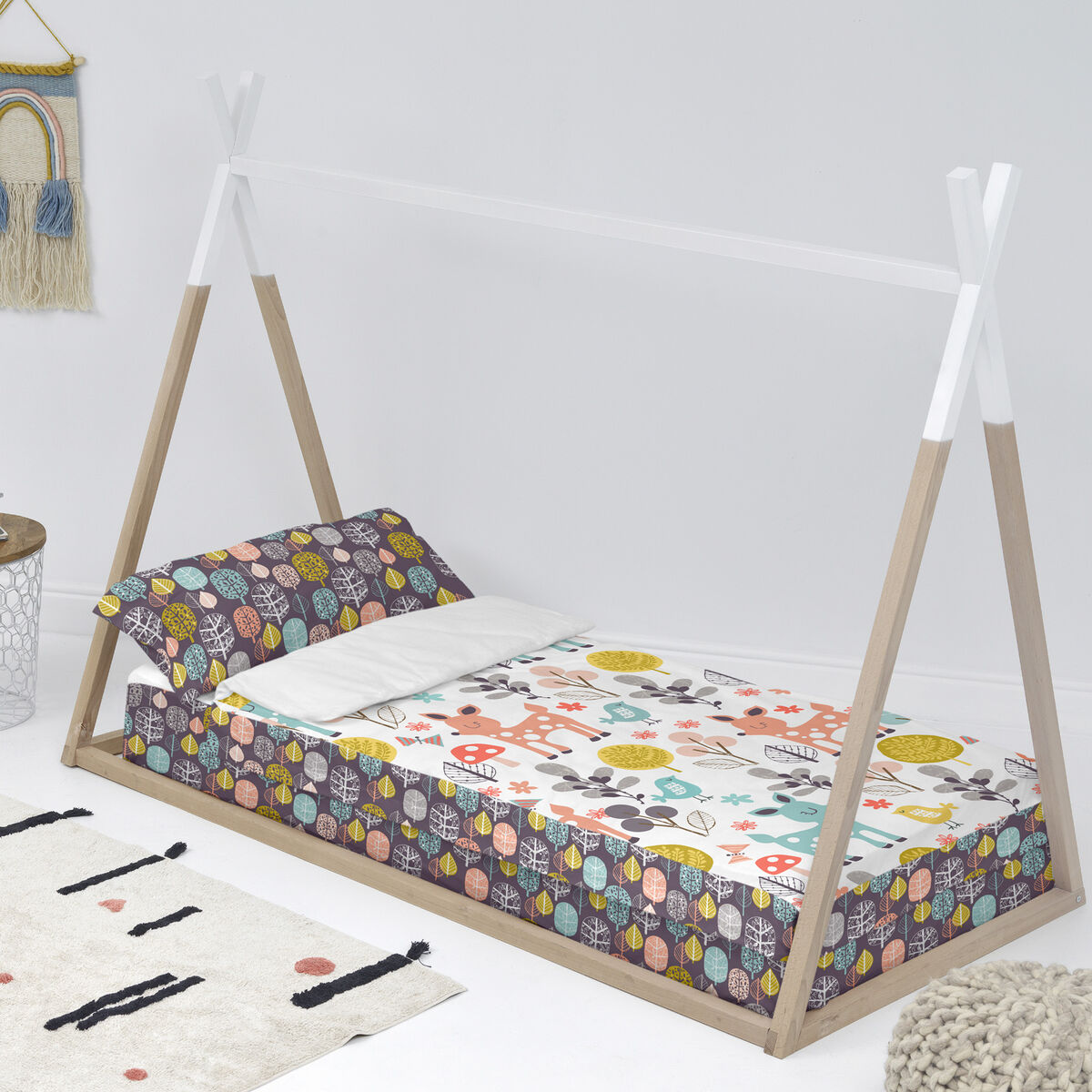 Vadderat täcke HappyFriday Moshi Moshi Woodland Multicolour 105 x 200 cm - 2