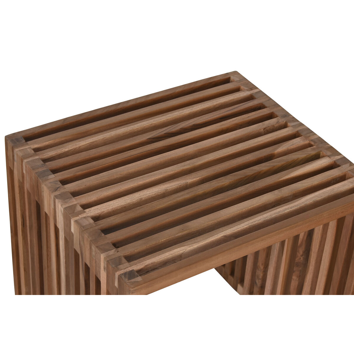 3-bordsset Home ESPRIT Naturell Teak 40 x 40 x 40 cm - 2