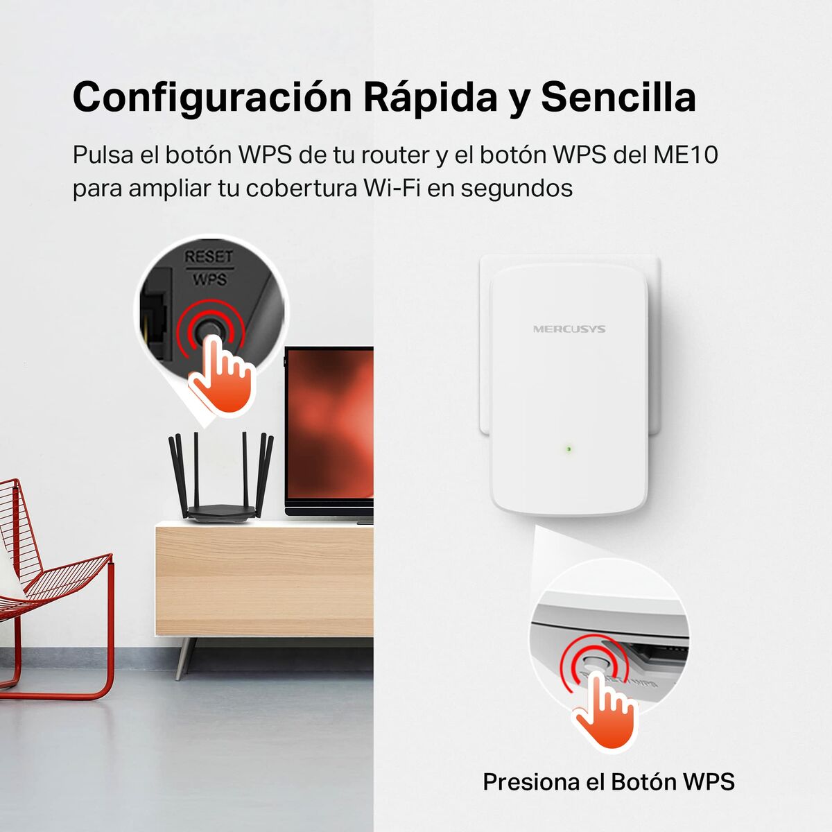 Anslutningspunkt Mercusys ME10 Vit - 3