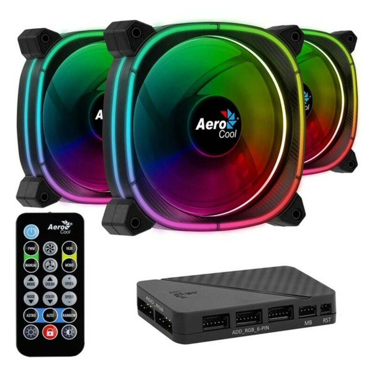 CPU-fläkt Aerocool Astro 12 Pro Ø 12 cm 1000 rpm ARGB LED